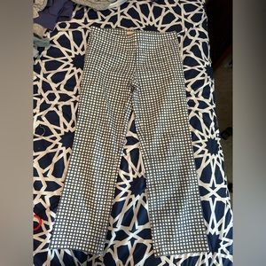 Tory Burch plaid white and blue pants